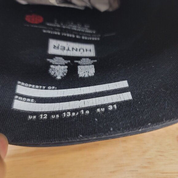 Hunter Kids First Classic Glitter Slip On Wellington Unisex Boot Black US 12 - Picture 6 of 7